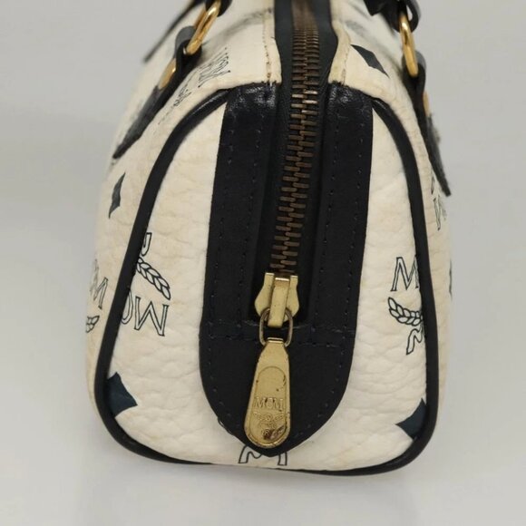 MCM Vicetos Logogram Hand Bag PVC Leather White - Picture 5 of 16